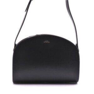 NWT - A.P.C Demi-rune Calfskin Leather Shoulder Bag PXADM-F61048 (LZZ) Noir 🎁